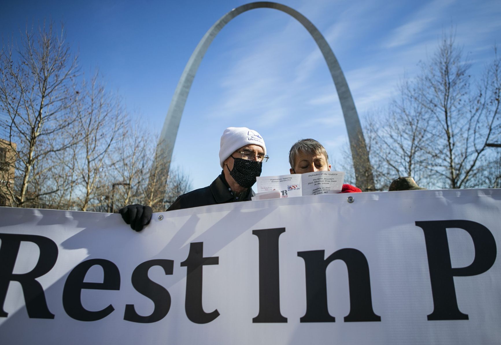 Anti-Abortion advocates rally in St. Louis on the anniversary of Roe v. Wade